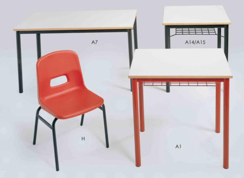 Foto 09: Art. A7, A14, A15, A1 - Tavoli con e senza sottopiano o con rete,  H - Sedia